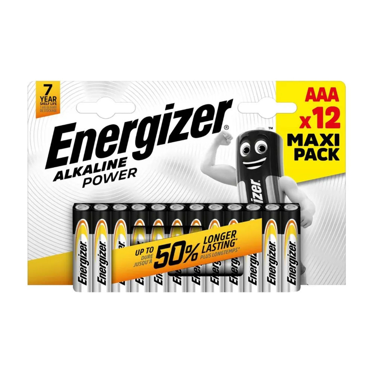 Energizer Power Alkaline AAA Battery Pack of 12